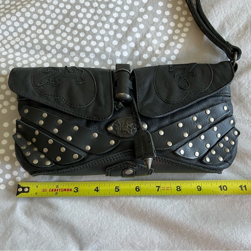 Vintage Diesel western Black Studded Clutch